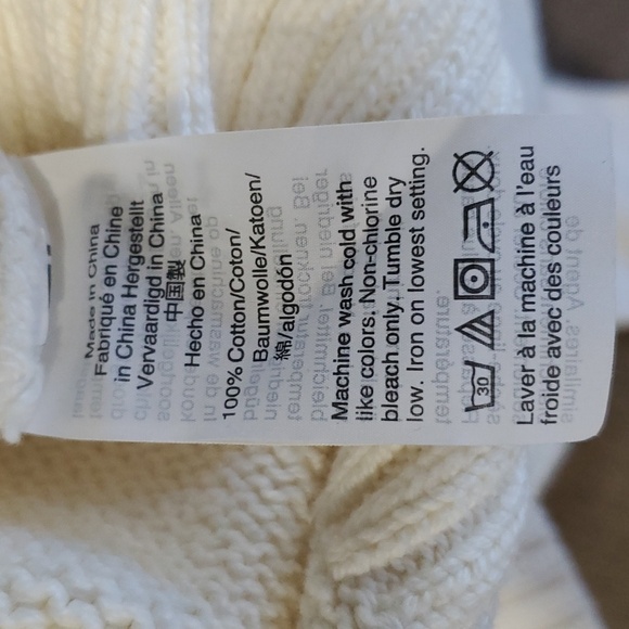 J.crew off white high collar cable knit sweater size s - Picture 12 of 16
